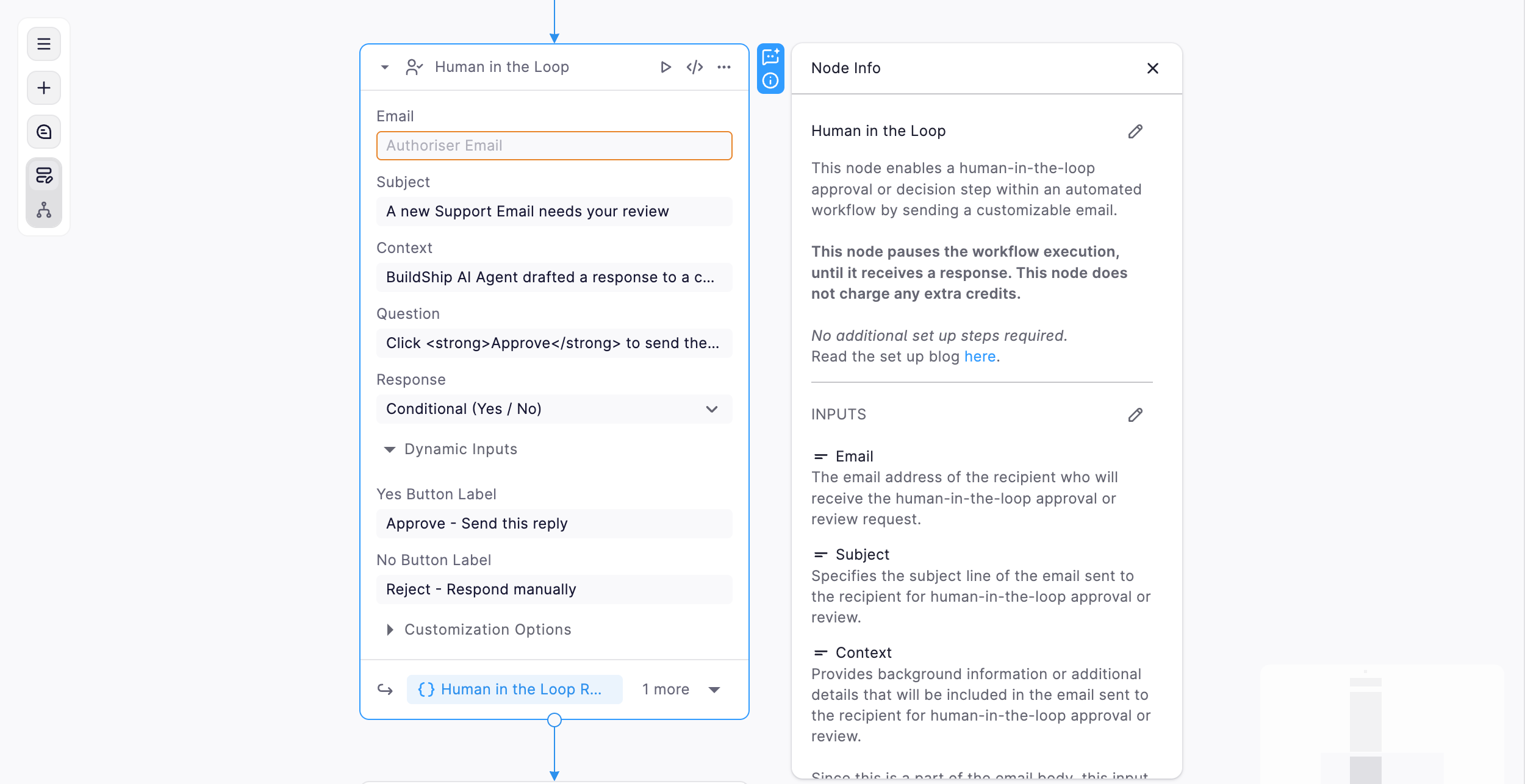 Email Human in the Loop Configuration