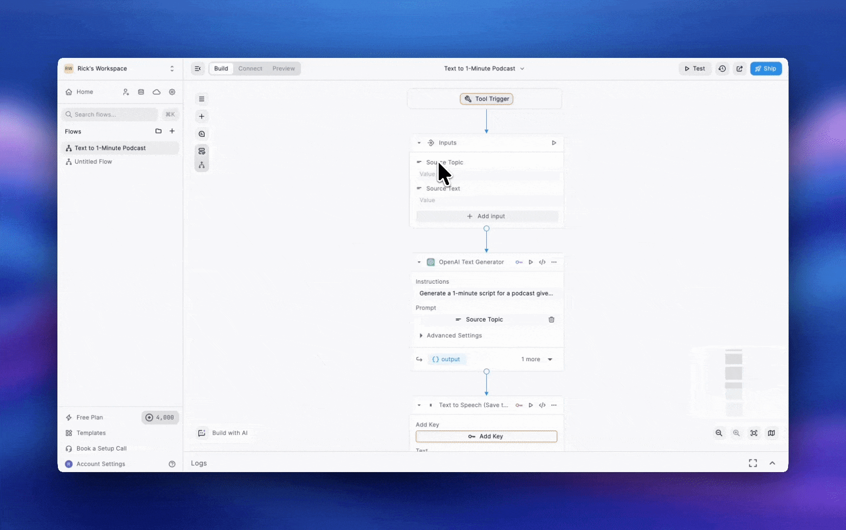 Remix Workflow Preview and Deep Clone Modal